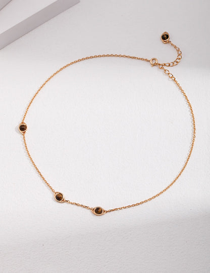 Natural Tiger Eye / lapis lazuli Stone Necklace-1