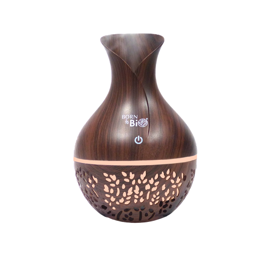 Difusor y Humidificador USB Portátil de Madera Oscura | 130 ml