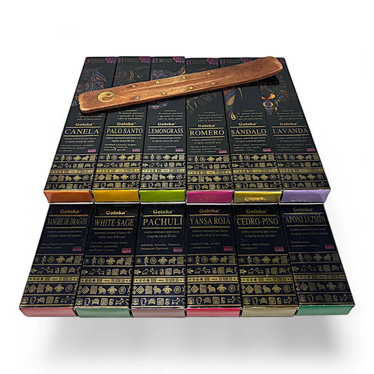 PACK 12 cajitas de inciensos variados- ¨Goloka espiritud animal¨