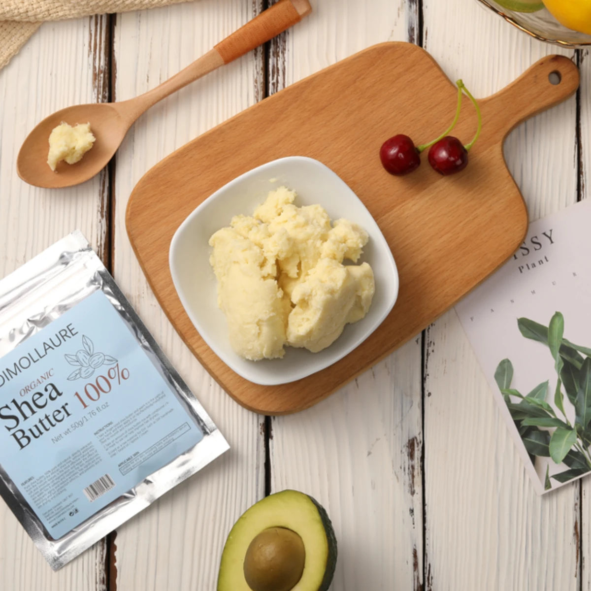 Aceite de manteca de karité Dimollaure natural sin refinar Cuidado de la piel orgánico Hidratante masaje corporal Cuidado del cabello Aceite esencial Aceite portador de aceite corporal 50g