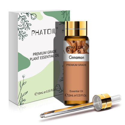 PHATOIL 10ml aceites esenciales de canela puro Natural para difusor, masaje y aromaterapia.Apto para uso en la piel