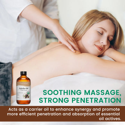 PHATOIL 118ml aceite de jojoba orgánico prensado en frío aceite portador de semillas de rosa mosqueta Natural puro hidratante para cara, cabello, piel y uñas