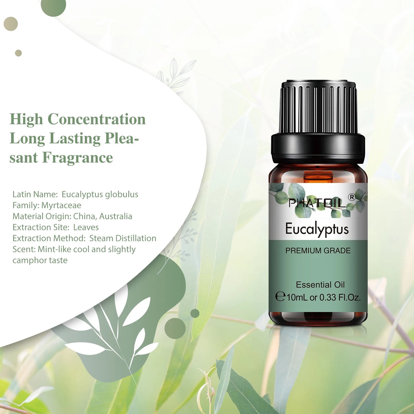 Aceites esenciales vegetales naturales PHATOIL 10 ml elige tu aroma favorito!