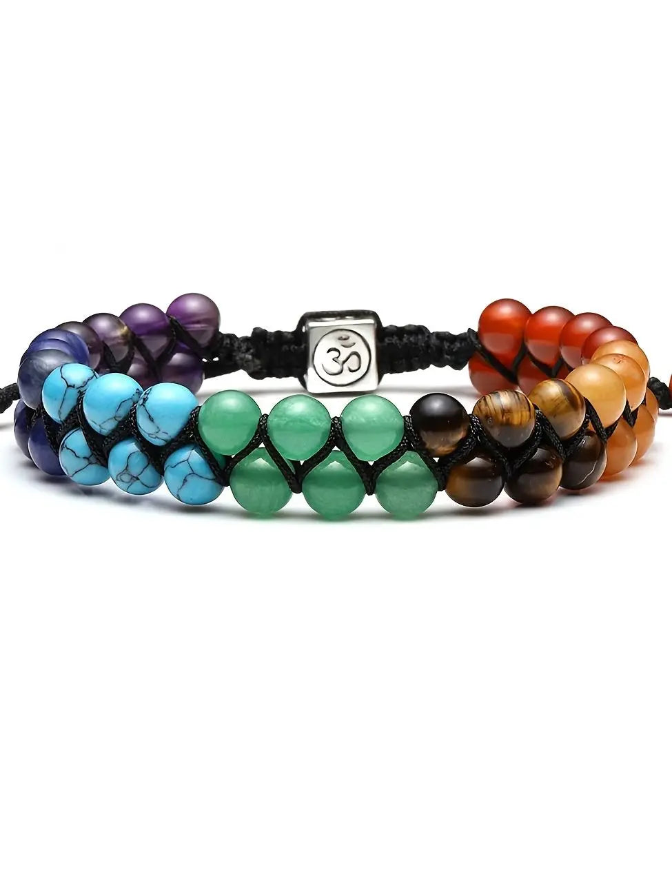 Pulsera tratamiento de 7 Chakras, pulsera de cuentas ajustables.