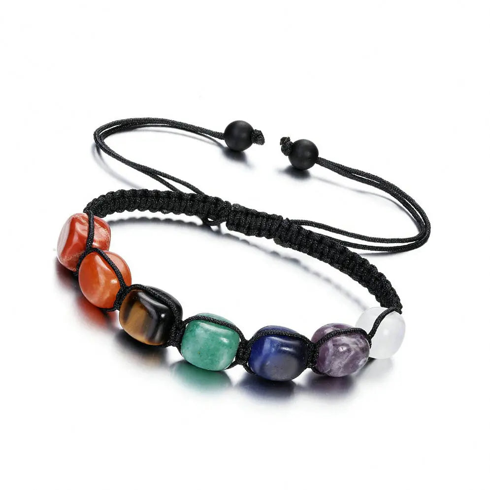 Pulsera tratamiento de 7 Chakras, pulsera de cuentas ajustables.