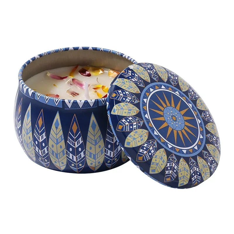 vela de aromaterapia estilo etnico sin humo, dormitorio, sala de estar, vela perfumada de cera de soja hecha a mano, decoración del hogar