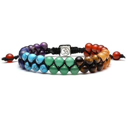 Pulsera tratamiento de 7 Chakras, pulsera de cuentas ajustables.