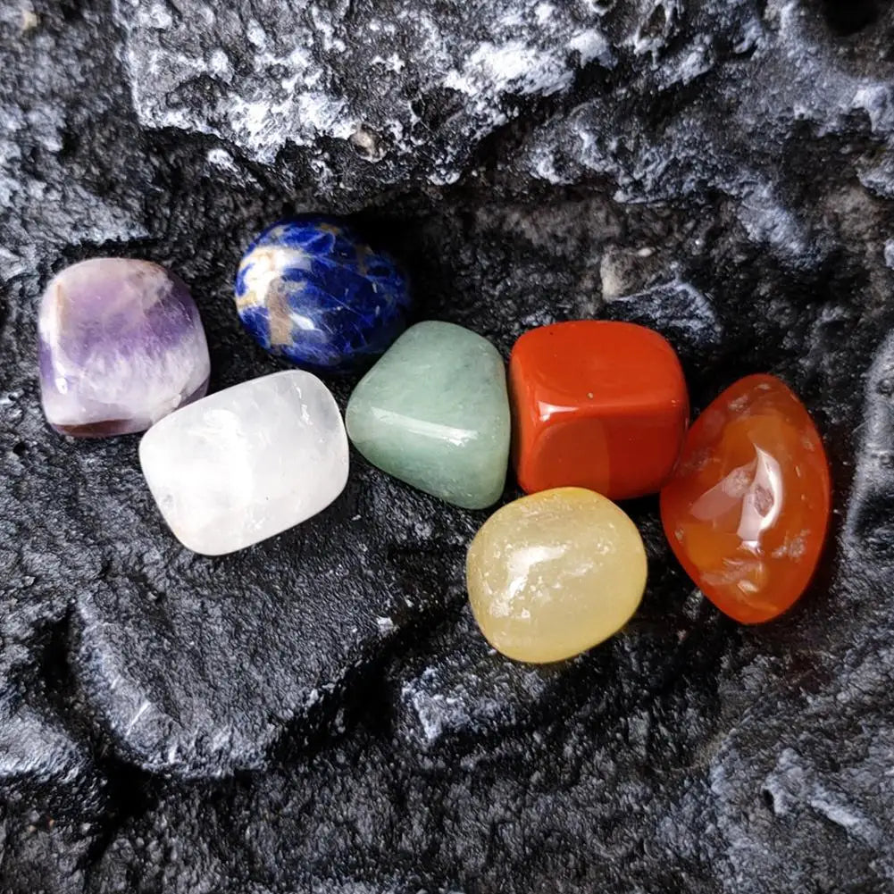 Juego de piedras y cristales curativos de Chakras  14 UNID.