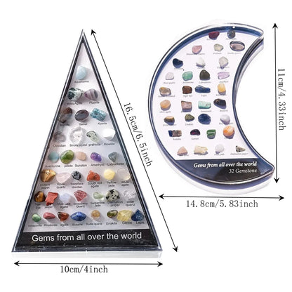36/32 Conjuntos de gemas naturales surtidas NUEVA Colección Crystal Rock Natural