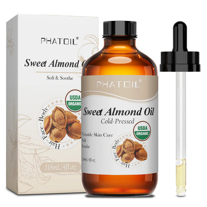 PHATOIL 236ml/118ml aceite de ricino orgánico, aceite esencial sin refinar prensado en frío para el cuidado del cabello crecimiento de pestañas y uñas hidrata la piel