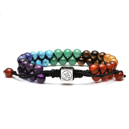 Pulsera tratamiento de 7 Chakras, pulsera de cuentas ajustables.