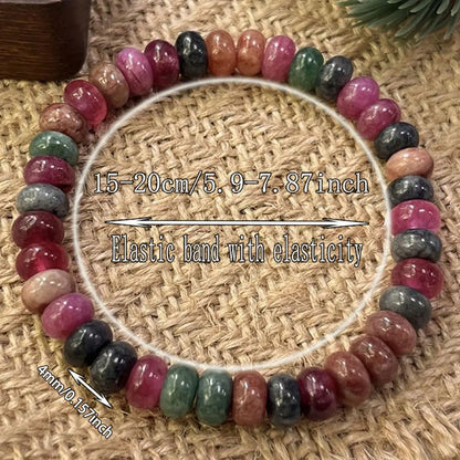 Pulsera Wish Stone de Turmalina Sandía Natural – Energía y Bienestar