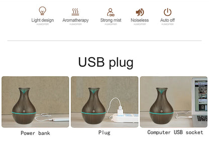 Difusor de aceites esenciales, humidification de aire de 200 ml USB.