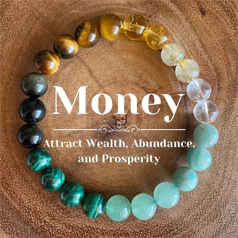 Pulseras piedras semi-preciosas "ABUNDANCE¨ Y  "LOVE"