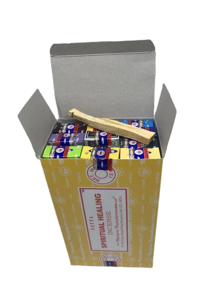 PACK 10 cajitas de Inciensos Satya VARIADOS + Palo Santo y Quemador de  REGALO – Ritual Aromático de Limpieza y Armonía