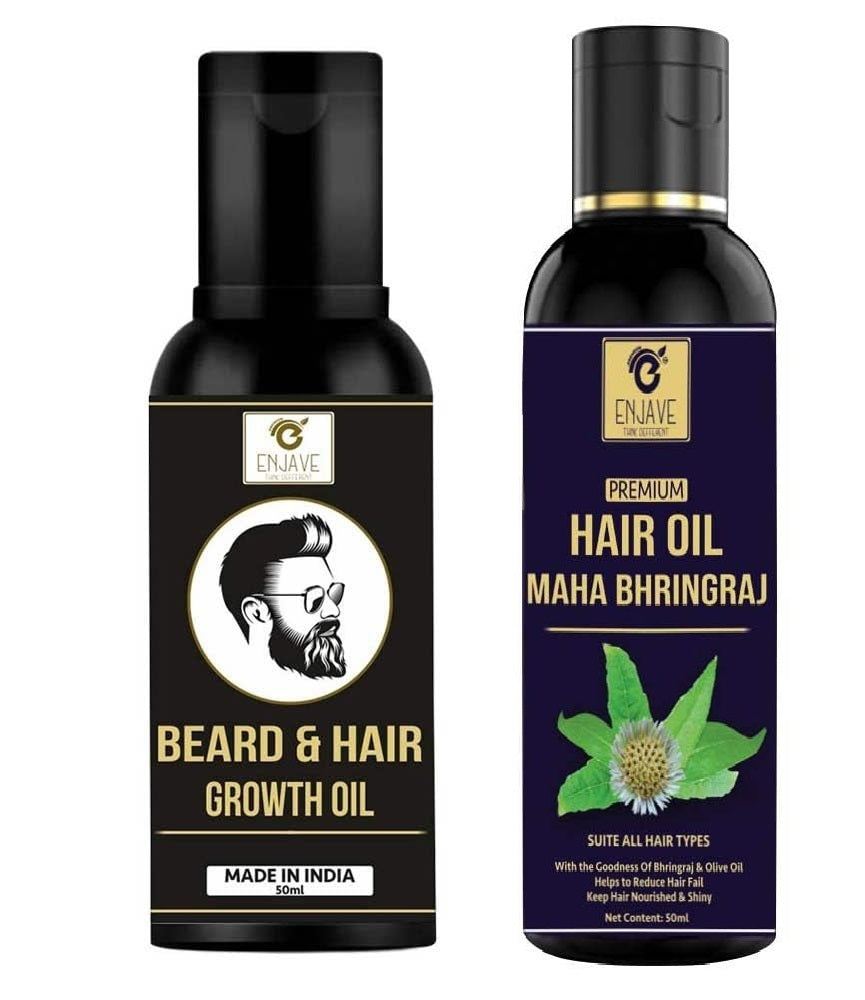 Aceite herbario para el cabello y crecimiento de la barba Maha Bhringraj